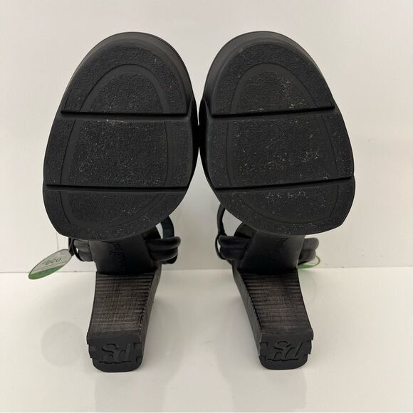 PAUL GREEN Leslie Platform Sandal In Black Leather Size 8.5 NEW - Picture 13 of 14